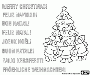 Pintar Targeta amb els nens al Nadal