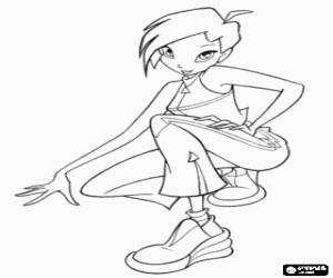 Pintar Tecna, una fada de Winx Club