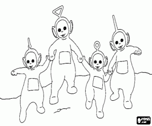 Pintar Teletubbies mà per mà