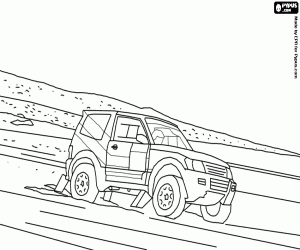 Pintar Un tot terreny en terreny de sorra