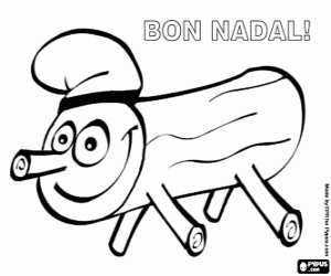 Pintar El Tió de Nadal, en català