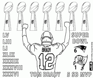 Pintar Tom Brady, setena Super Bowl