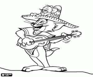 Pintar Tom i Jerry a Mèxic, els mariachis