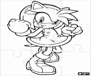 Pintar Trencaclosques d'Amy Rose, Sònic