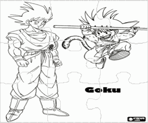 Pintar Trencaclosques de Dragonball amb Goku