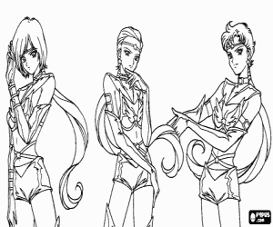 Pintar Les tres Sailor Starlights