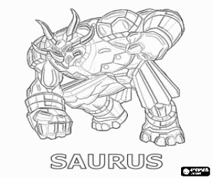 Pintar El triceratop Bakugan, Saurus