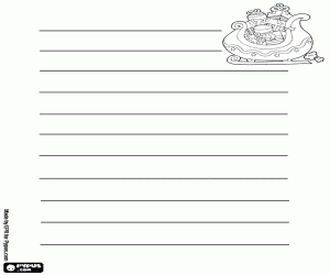 Pintar Trineu amb regals, carta de Nadal