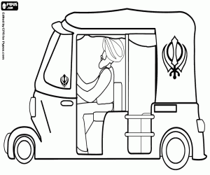 Pintar Tuk Tuk, autorickshaw de l'Índia
