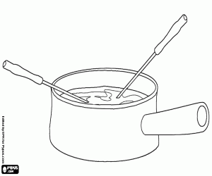 Pintar La típica fondue de formatge