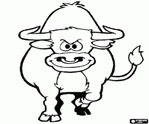 Pintar Un toro agressiu