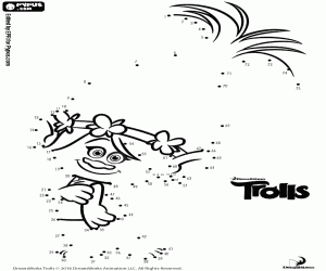 Pintar Unir punts de la Poppy, Trolls