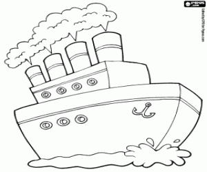 Pintar El vaixell, un transport per aigua