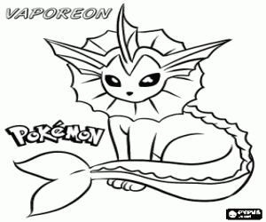 Pintar : Vaporeon, un Pokémon aquàtico
