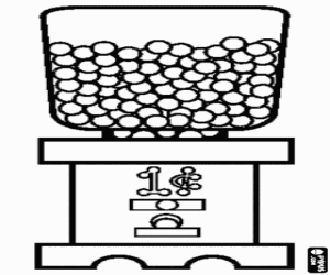 Pintar Venda de xiclets de bola