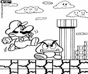 Pintar Un videojoc amb Mario i Goomba