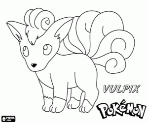 Pintar Vulpix, una guineu Pokémon