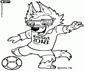 Pintar Zabivaka, la mascota de Rússia 2018