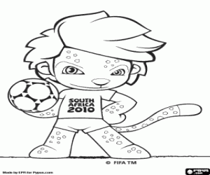 Pintar Zakumi, la mascota de la Copa del món 2010