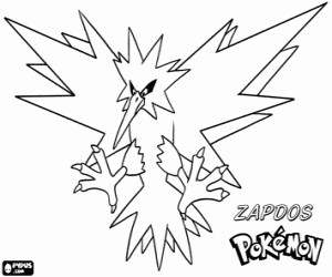 Pintar Zapdos, un ocell Pokémon