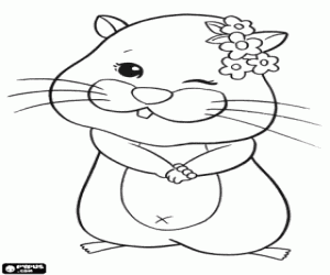 Pintar Un Zhu Zhu Pets hàmster amb flors
