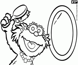 Pintar Zoe davant del mirall